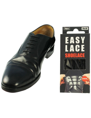 Easy Lace® Adult Round Silicone Laces 20pc - Black